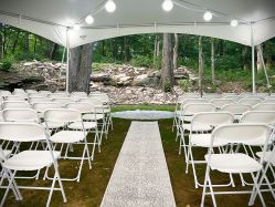 <b>Yes - As a fully staged & covered backup ceremony location</b><br><br><em>includes upgrade to our padded resin ceremony chairs</em>